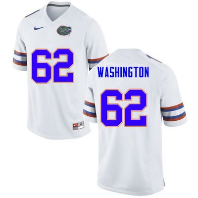 Men's Florida Gators #62 James Washington NCAA Nike White Authentic Stitched College Football Jersey XJF4762XR